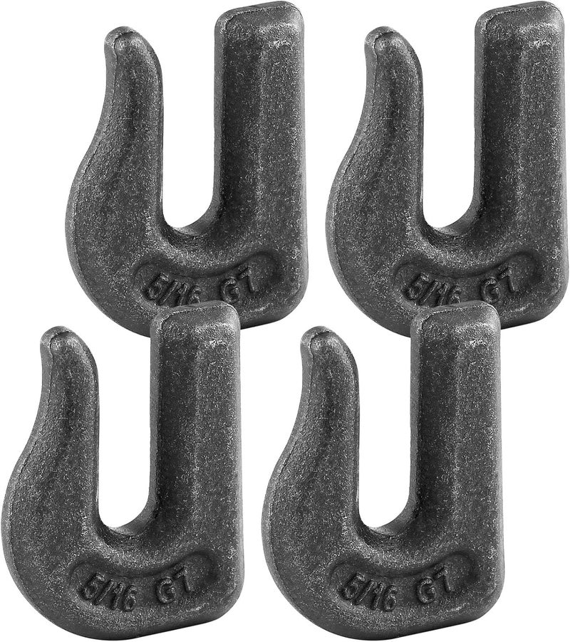 Robbor 5/16 inch Chain Hook Grade 70 Weld On Grab Hook Designed to be Welded onto Flatbed Trailers, Tractors and Other Similar Equipment - Image 2